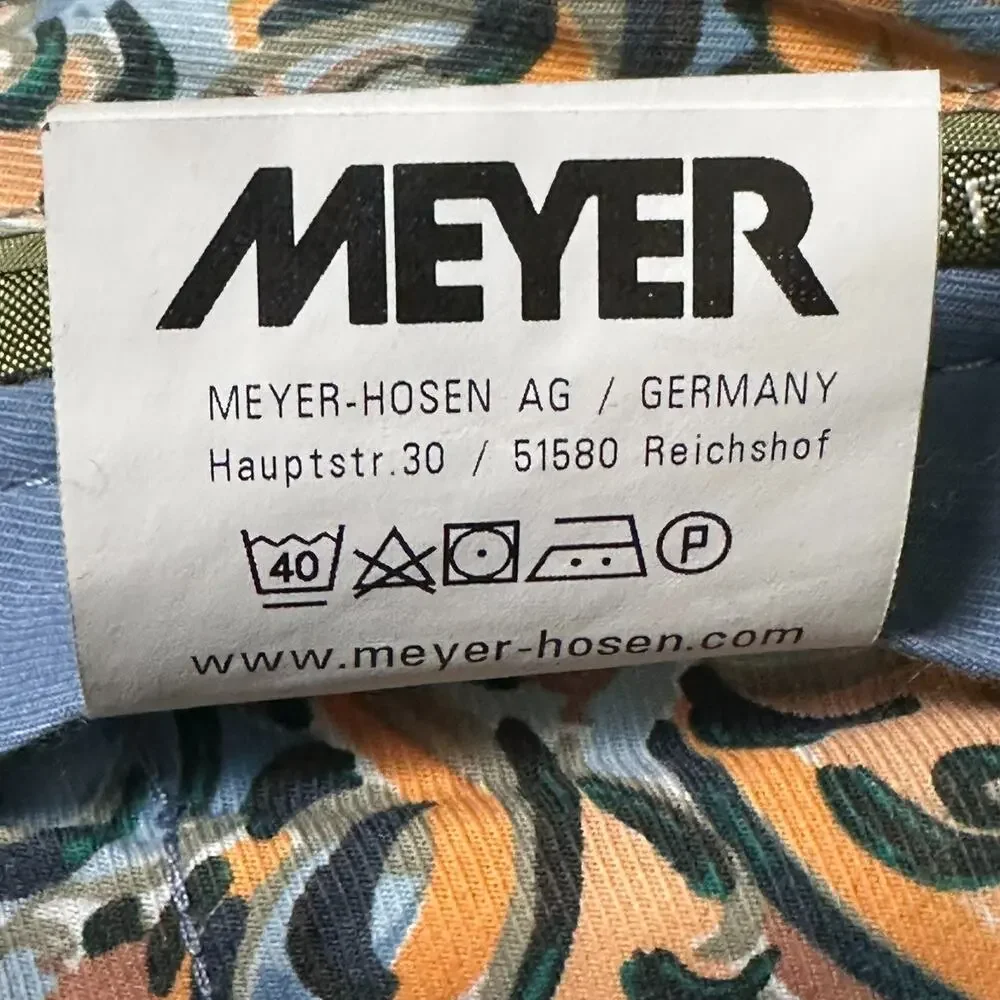 Meyer Bonn Pants Mens Size 37x30 (97/86) Blue Stretch Chino Casual